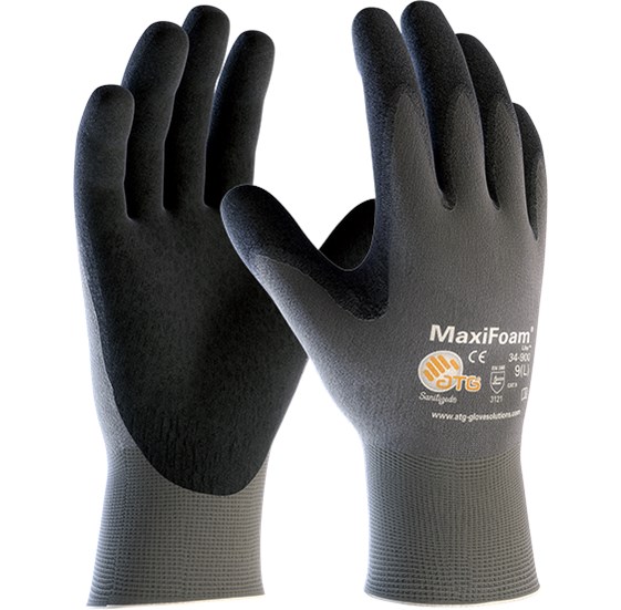 Rokavice ATG MaxiFoam sivo-črna
