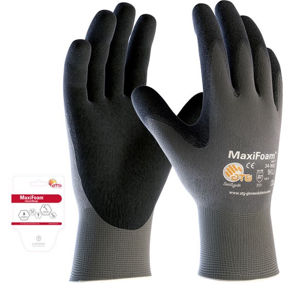 Rokavice ATG MaxiFoam sivo-črna