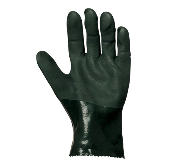 PVC rokavica 27 cm, zelena, vel. 10