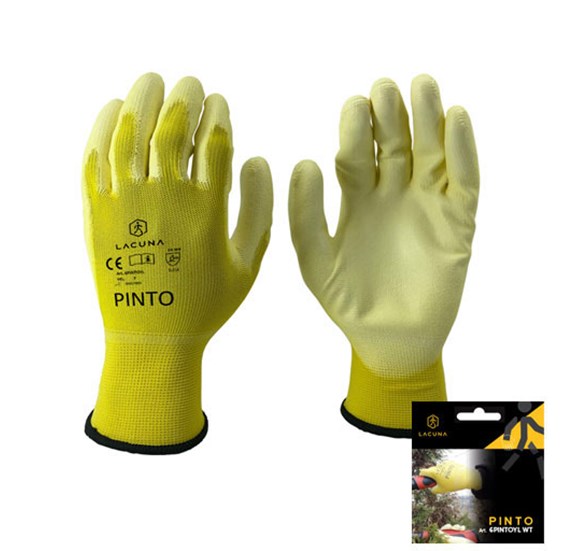 PU coated gloves PINTO yellow