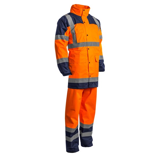 Odsevni dežni komplet HYDRA Hi-Viz oranžno-modra