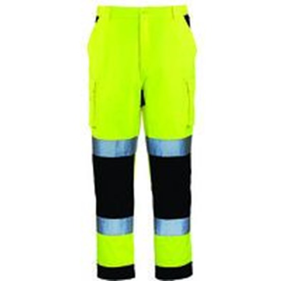 Odsevne zaščitne hlače PATROL Hi-Viz rumeno-modre