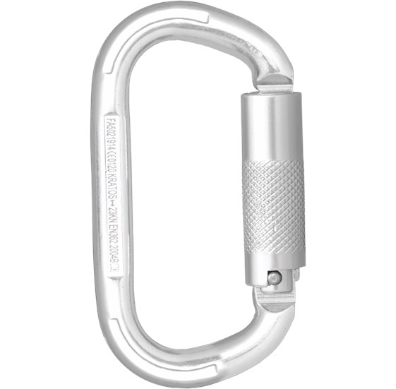 AAluminium quarter turn Karabiner (opening 14 mm) keylock
