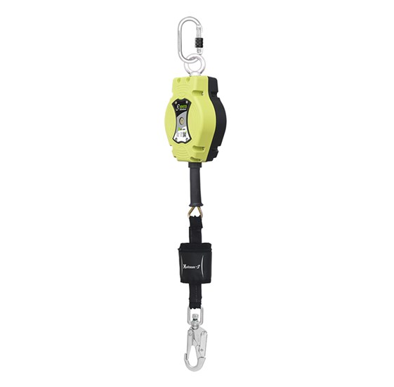 Retractable fall arrester with wire rope  Lg 7 m