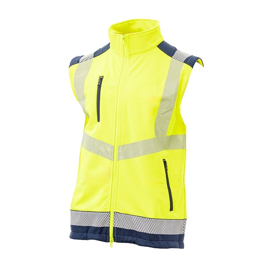 Hi viz softshell vest PERSEI yellow
