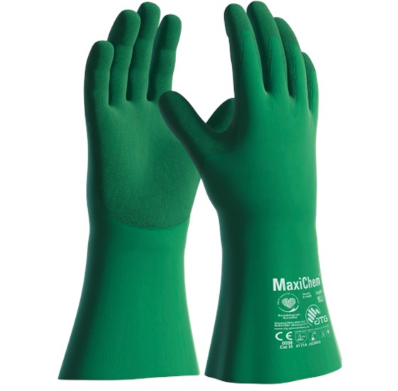 ATG Glove Maxichem green Gauntlet 35 cm